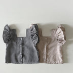Summer Baby Lattice Clothing Set ,Tee and Shorts 2Pcs Girls Outwear Suits