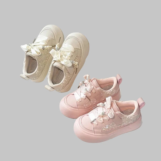 Girls' Casual Sneakers - Breathable Non-Slip School Shoes for Kids