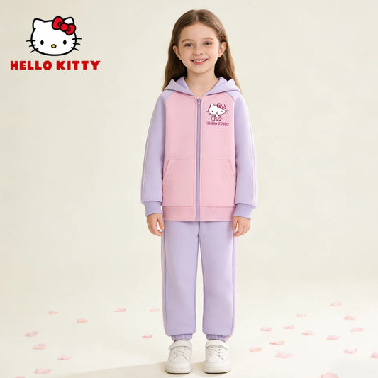 Hello Kitty Comfortable  hooded Sportswear Set Spring - Kidnor