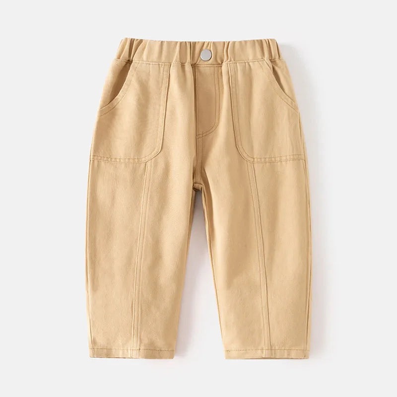 Solid Color Casual Trousers - Kidnor