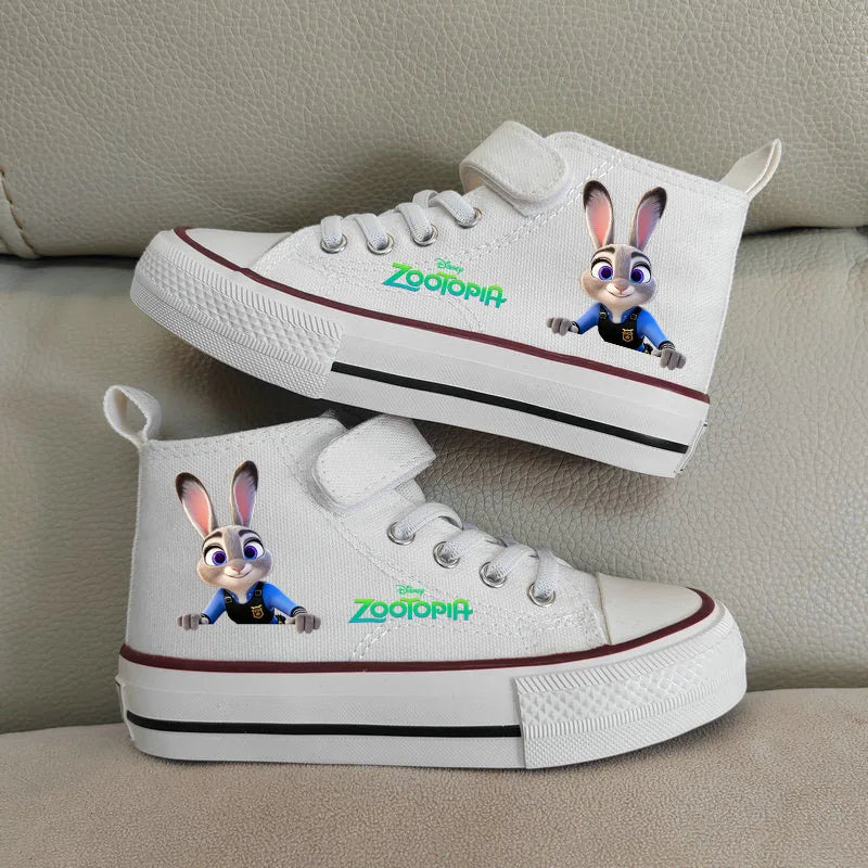 Kids' Zootopia High-Top Canvas Shoes - Judy & Nick Sneakers Ages 7-13
