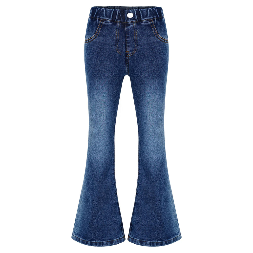 Girls' Cowgirl Flare Bootcut Jeans - Bell Bottom Denim Pants