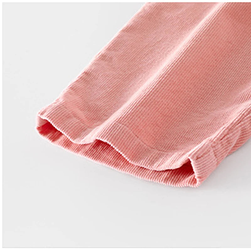 Corduroy Flower Embroidery Pants - Kidnor