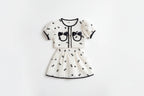 Summer Short Sleeve Shirt Top & Floral Skirt 2PCS Set