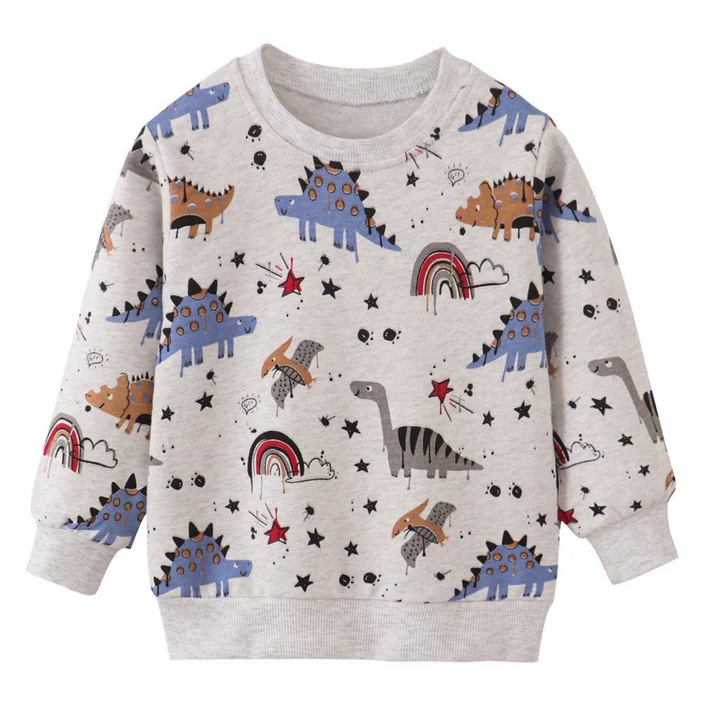 Kids Cartoon Round Neck Sweatshirt - Kidnor