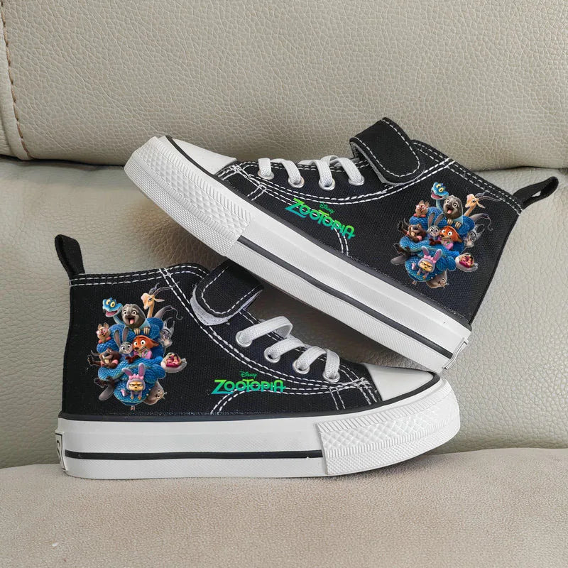 Kids' Zootopia High-Top Canvas Shoes - Judy & Nick Sneakers Ages 7-13