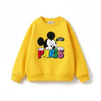 Mickey Printed Long Sleeve Hoodie Sweatshirt - Kidnor
