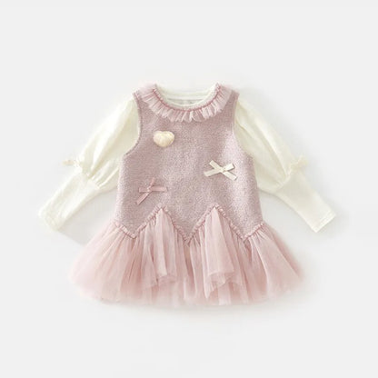 Girls' Princess Birthday Dress - Sweet Spring Autumn Party Outfit