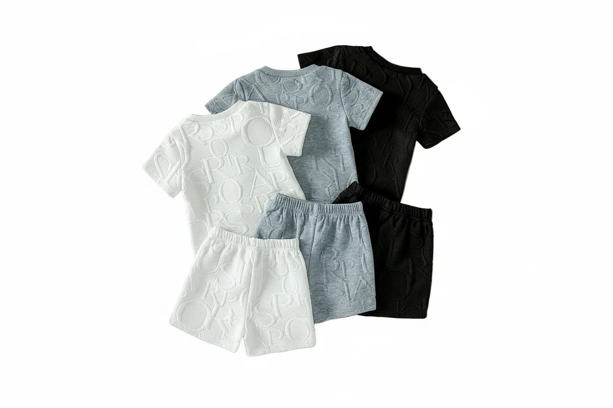 Baby Boys' 6-Piece Summer Set - Solid Color T-Shirts & Shorts Ages 1-3