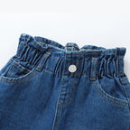 Denim Elastic Waist Jeans - Kidnor