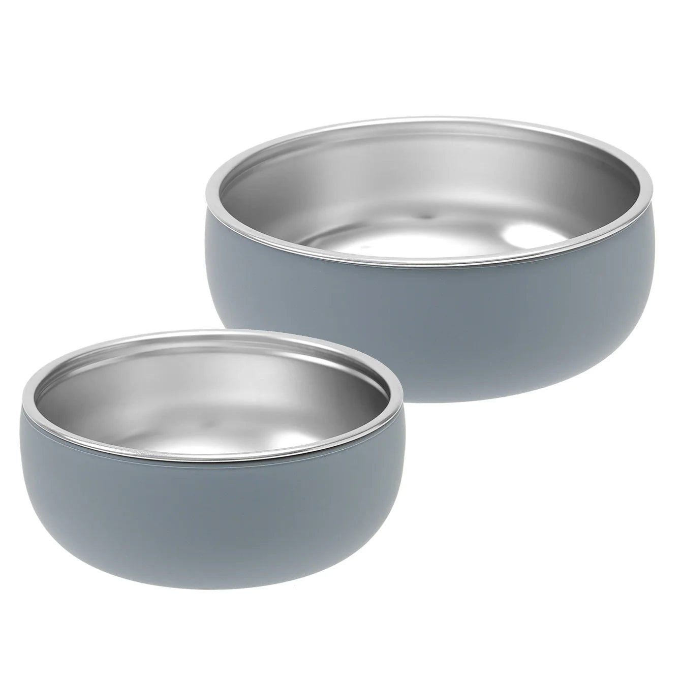 Color Kids 2PCS Stainless Steel Bowl Tableware Set For Baby Feeding Detachable Silicone Food Dish Plate BPA Free Kids Dinnerware