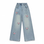 Girls Straight Denim Pants - Kidnor