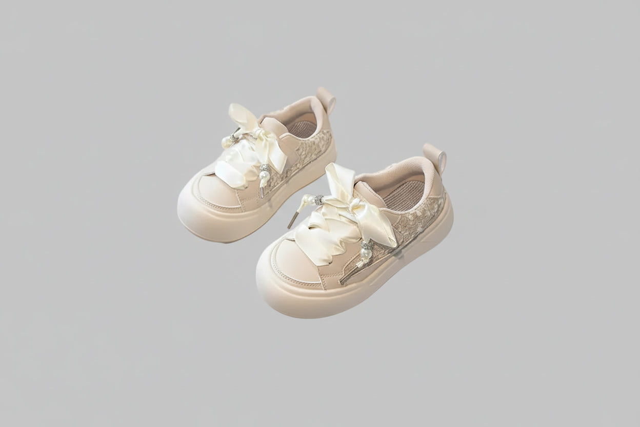 Girls' Casual Sneakers - Breathable Non-Slip School Shoes for Kids