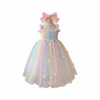 Girls Butterfly Rainbow Tank Princess Dress - Kidnor