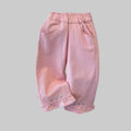 Girls Floral Embroidery Cotton Pants - Kidnor