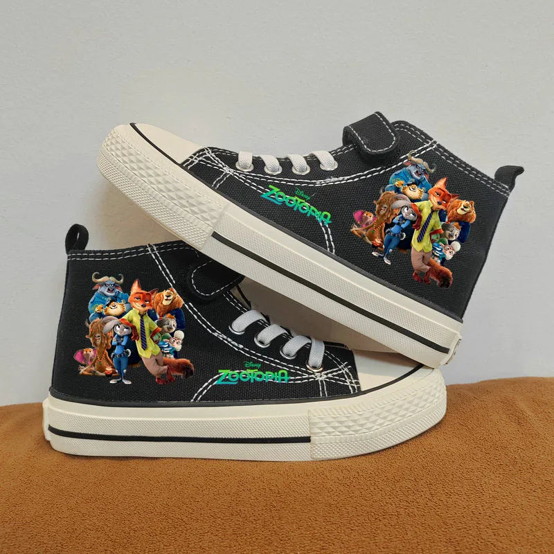 Kids' Zootopia High-Top Canvas Shoes - Judy & Nick Sneakers Ages 7-13