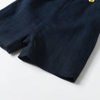 Clibeso Baby Boys' Knit Cotton-Linen Romper - All Seasons - Kidnor