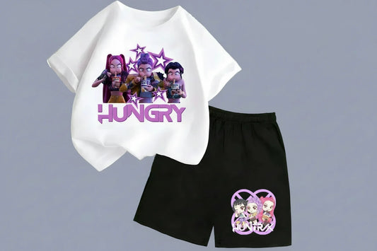 Kpop Demon Hunters Kids T-Shirt - Movie Print Short Sleeve Summer Tee