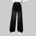 Wide-Leg Jeans Winter Fleece-Lined Thermal - Kidnor