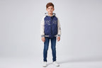 Boys' Hooded Baseball Jacket - Thick Cotton Winter Coat with Letter Print