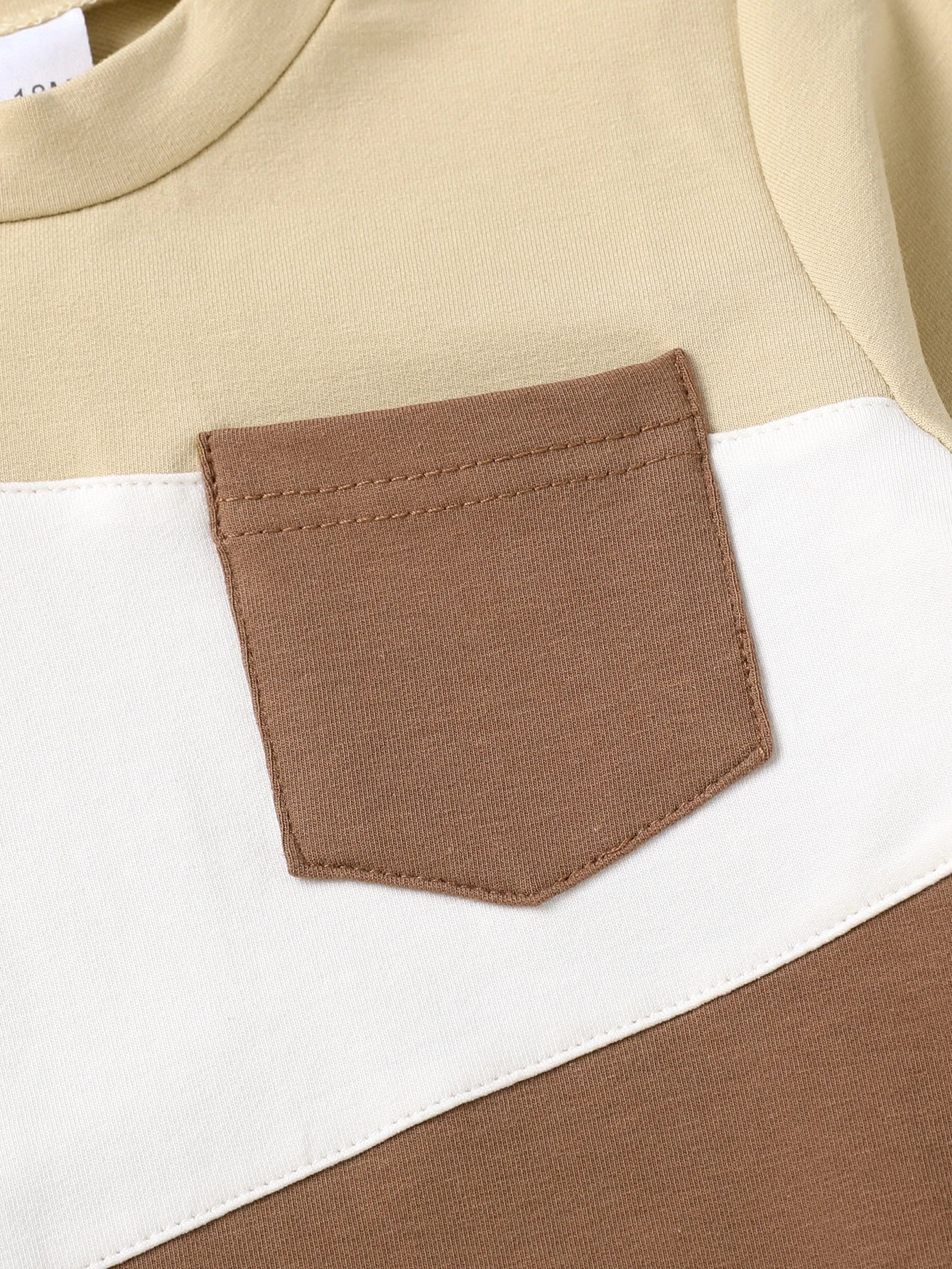 Color Block Sweatshirt and Pants Set - Kidnor