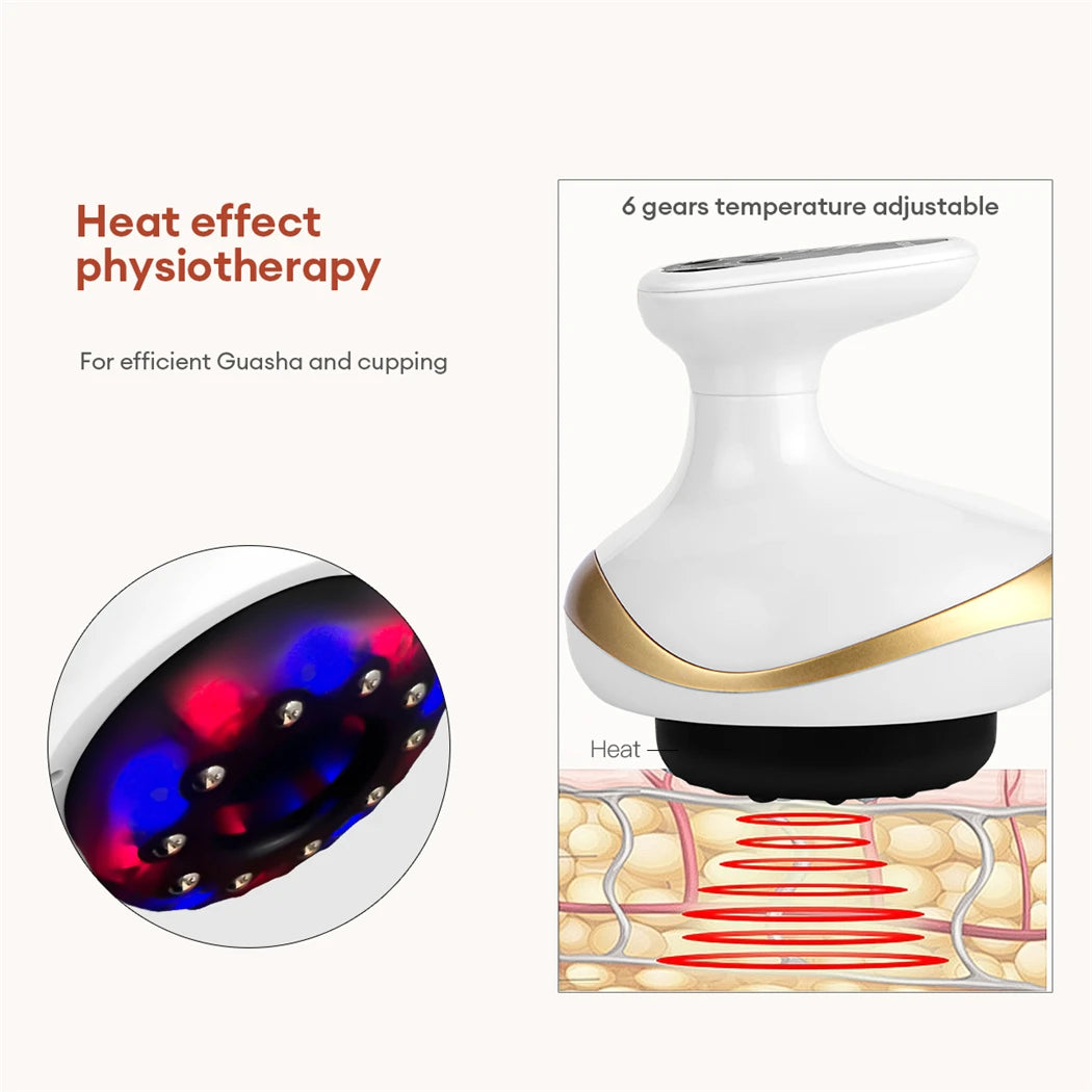 Electric EMS Body Massager Cupping Massage with LCD Display Guasha