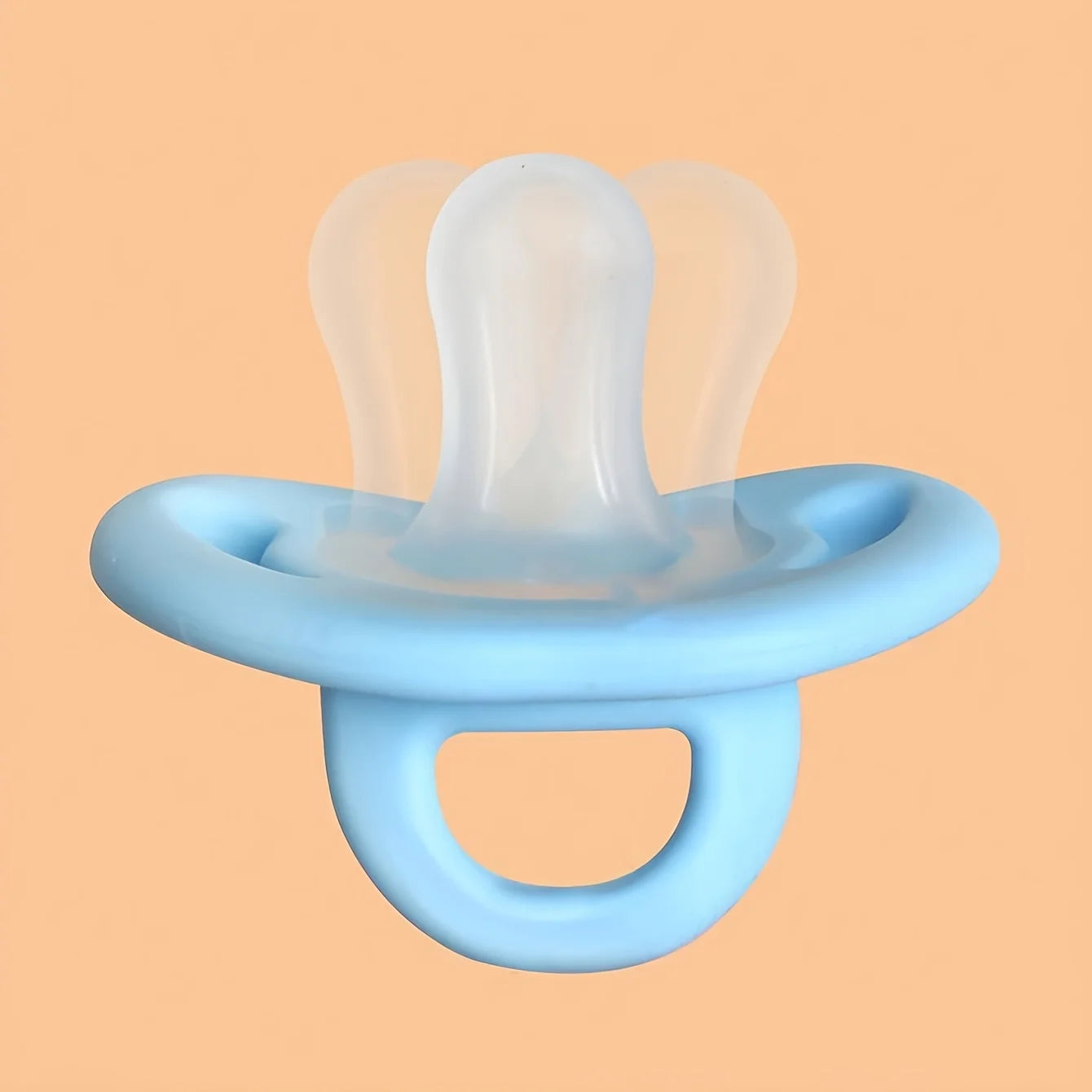 Soft Touch Silicone Baby Pacifier with Thumb Nipple, Newborn Soother, Baby Shower Gift