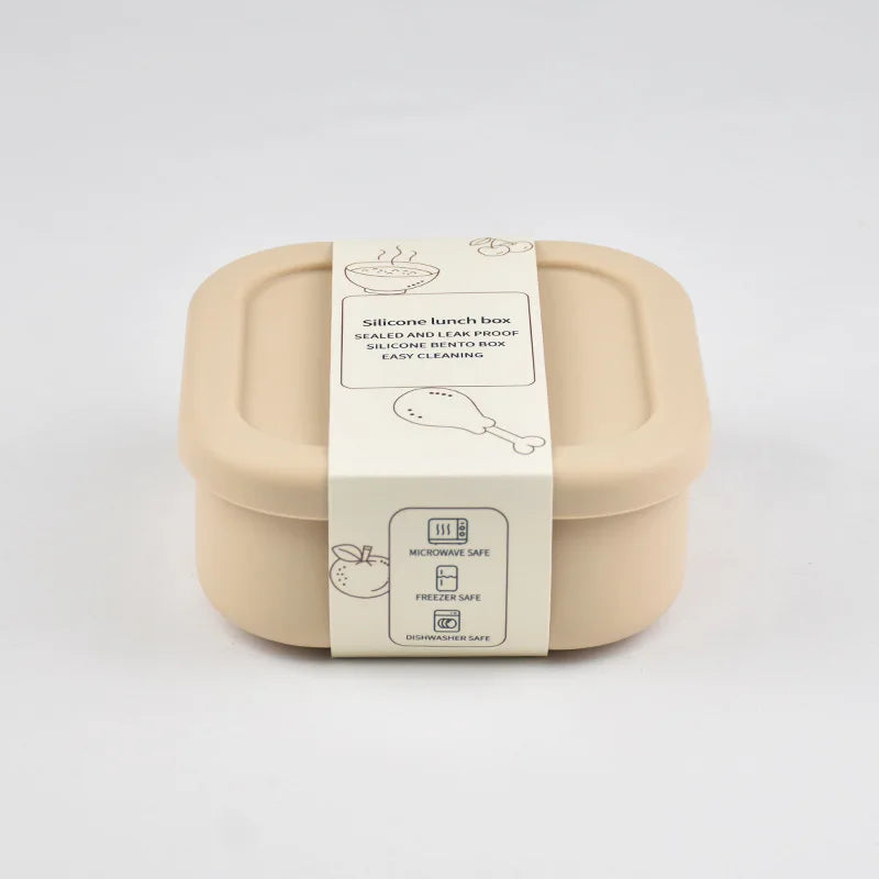 New Sealed Silicone Lunch Box Outdoor Microwave Oven Summer Silicone Food Storage&Keeping Fresh Children'S Snack Portable Bento