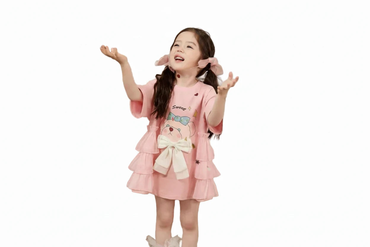 Summer Bow Cartoon Princess Dress