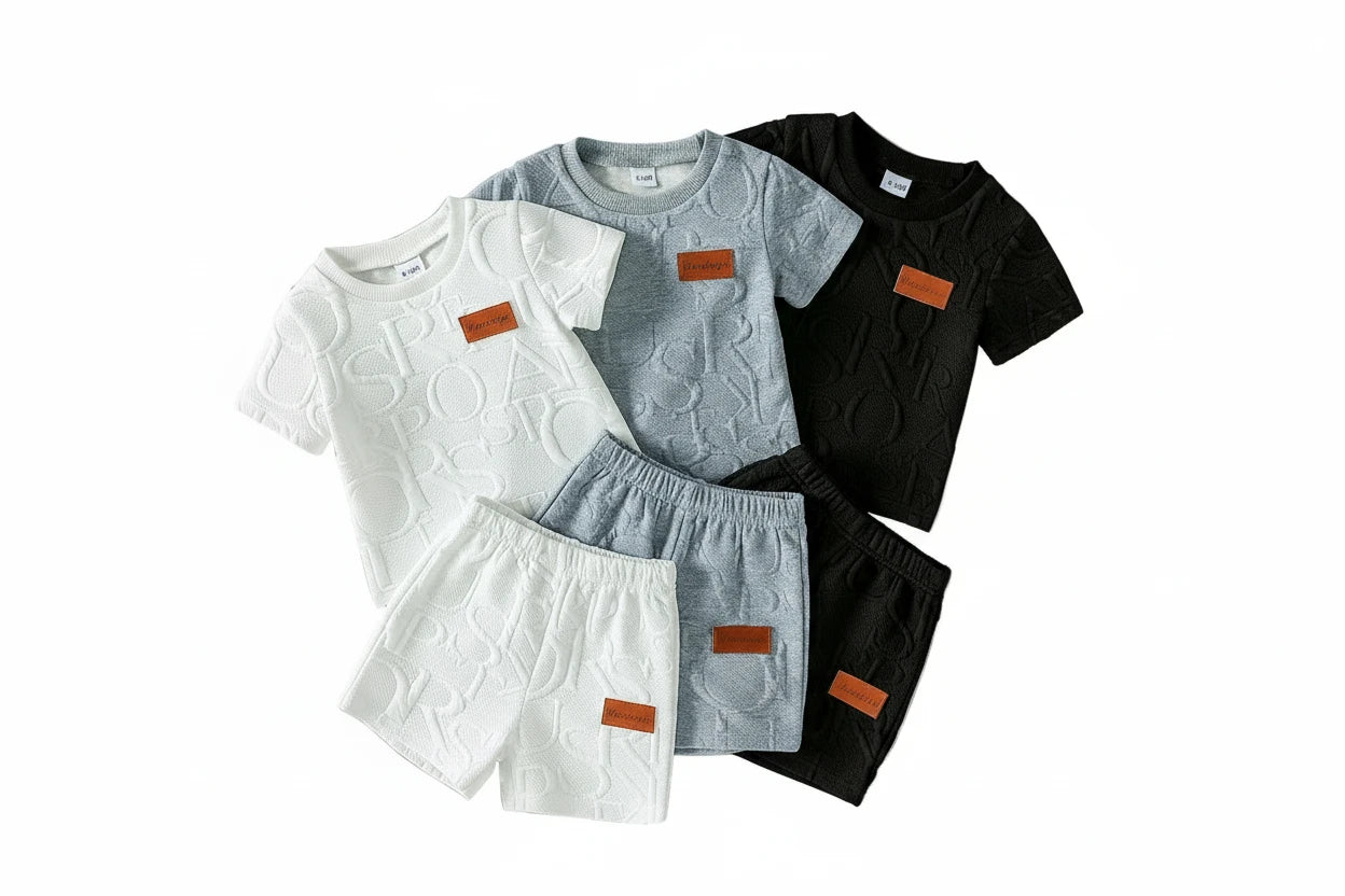 Baby Boys' 6-Piece Summer Set - Solid Color T-Shirts & Shorts Ages 1-3