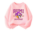 Girls' K-Pop Cartoon Sweatshirt - Long Sleeve Pullover Ages 0-10