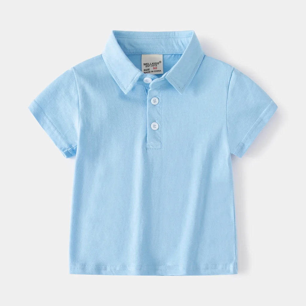 Elegant Toddler Boys Polo T-shirts Kids Tops Tees Summer Children's Clothes