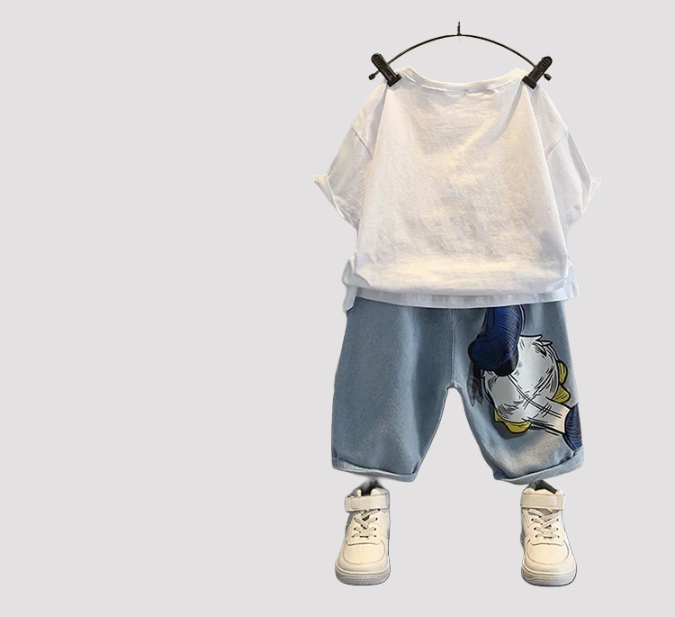 Donald Duck T-Shirt and Denim Shorts Set - Kidnor