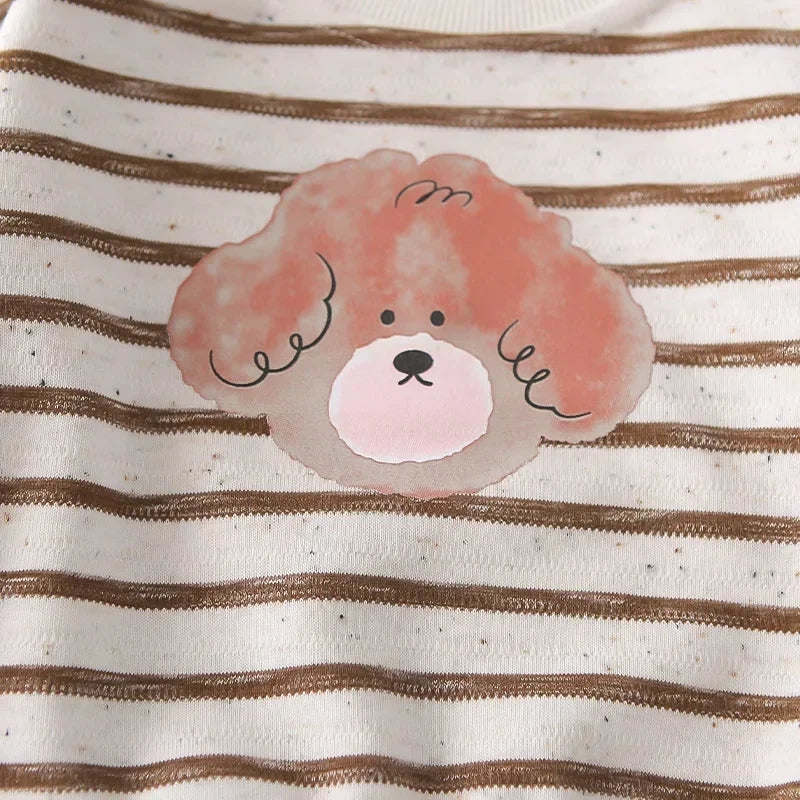 Puppy Print Sweatshirt & Pants Set - Kidnor