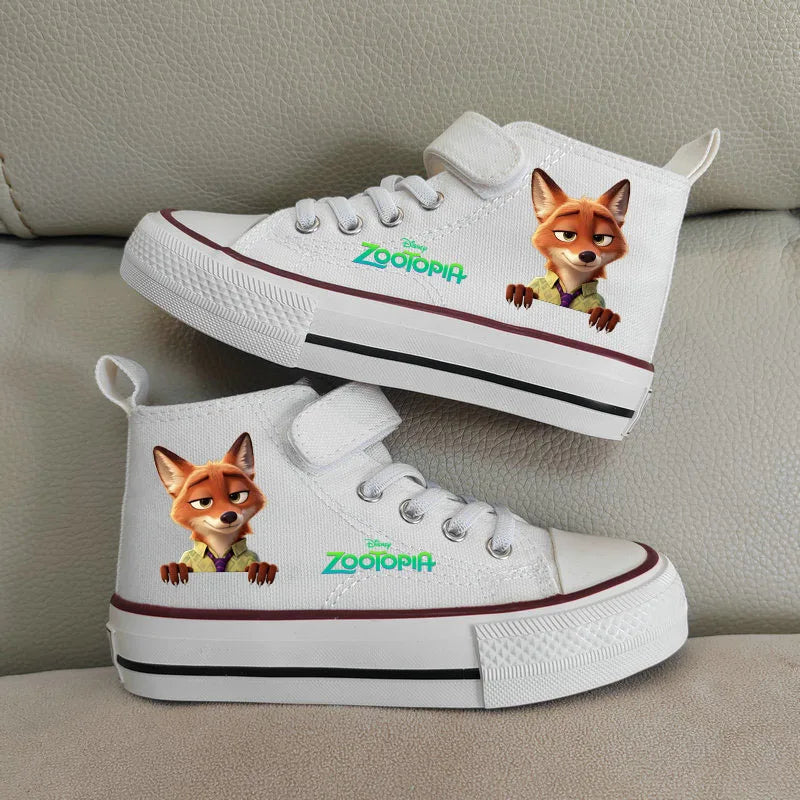 Kids' Zootopia High-Top Canvas Shoes - Judy & Nick Sneakers Ages 7-13