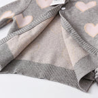 Heart Shape Knitted Cardigan Sweater - Kidnor
