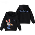 Kids' Zootopia Character Hoodie - Judy & Nick Cartoon Pullover Ages 1-12
