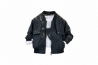 Solid Color Baseball Zipper Jacket - Kidnor