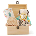 Baby Gift Set Newborn Infant Baby Towel Newborn Bath Toy  Baby Drool Towel  Wood Rattle  Growth Milestone Baby Socks Baby Gift