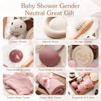 Adorable Pink Baby Gift Set-Including Teethers,Towels&Crochet Toys for Newborns,Perfect for Baby Showers Photography Accessories