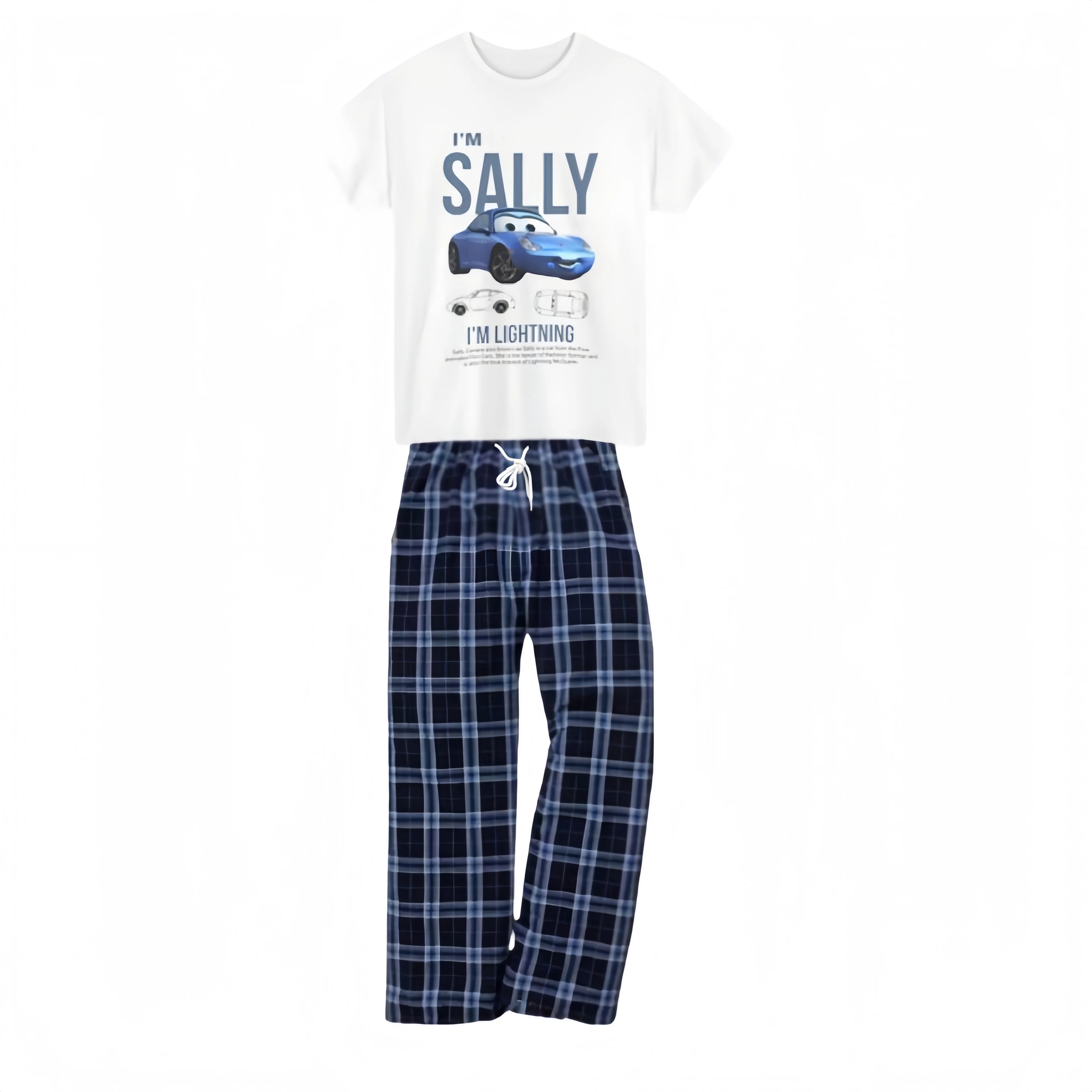 The Cars Lightning McQueen & SALLY Summer T-Shirt With Pajama Pants Set - Kidnor