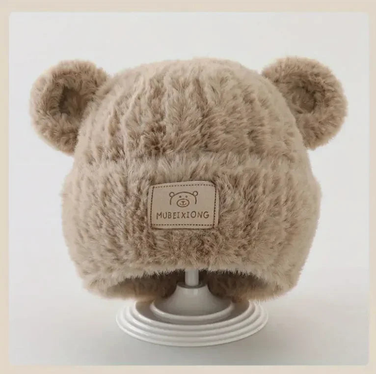 Winter Baby Hat with Bear Ears – Plush, Cozy & Lightweight - Kidnor