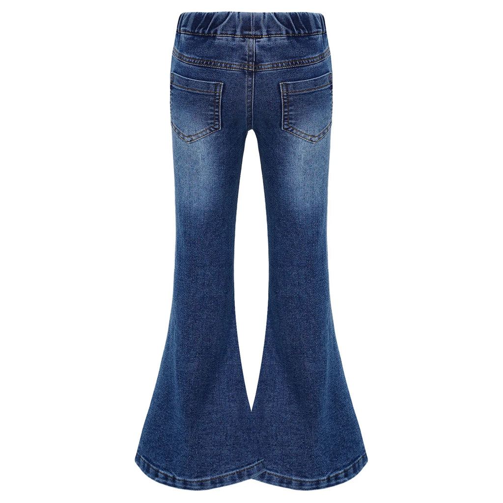Girls' Cowgirl Flare Bootcut Jeans - Bell Bottom Denim Pants
