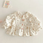 Floral Cotton Blouse – Long Sleeve Spring Top - Kidnor