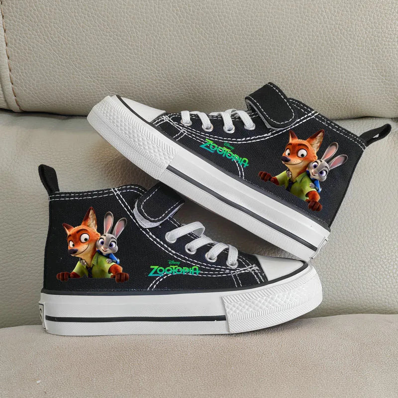 Kids' Zootopia High-Top Canvas Shoes - Judy & Nick Sneakers Ages 7-13