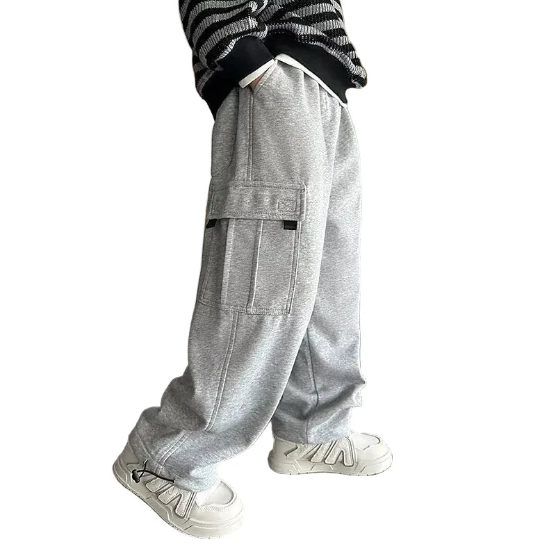 Boys' Casual Sweatpants - Solid Color Trousers Ages 5-14