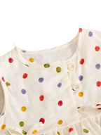 Girls' Polka Dot Blouse & Pants Set - 2-Piece Summer Outfit Ages 4-6