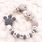 New Handmade Free Personalized Name Pacifier Clips Cute Pacifier Chains Holder Chupetero Personalizado Silicona Baby Shower Gift