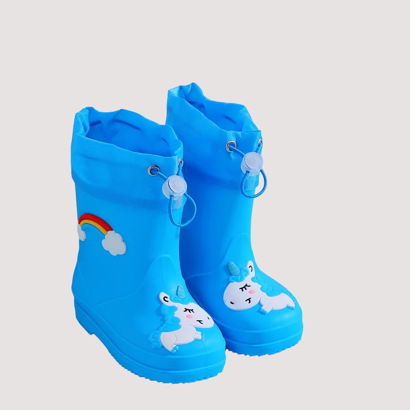Cartoon Waterproof Slip On Rain Boots - Kidnor