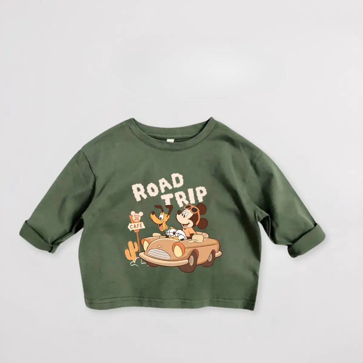 Kids' Mickey Cartoon Long Sleeve Shirt - Disney Character Tee Ages 1-3